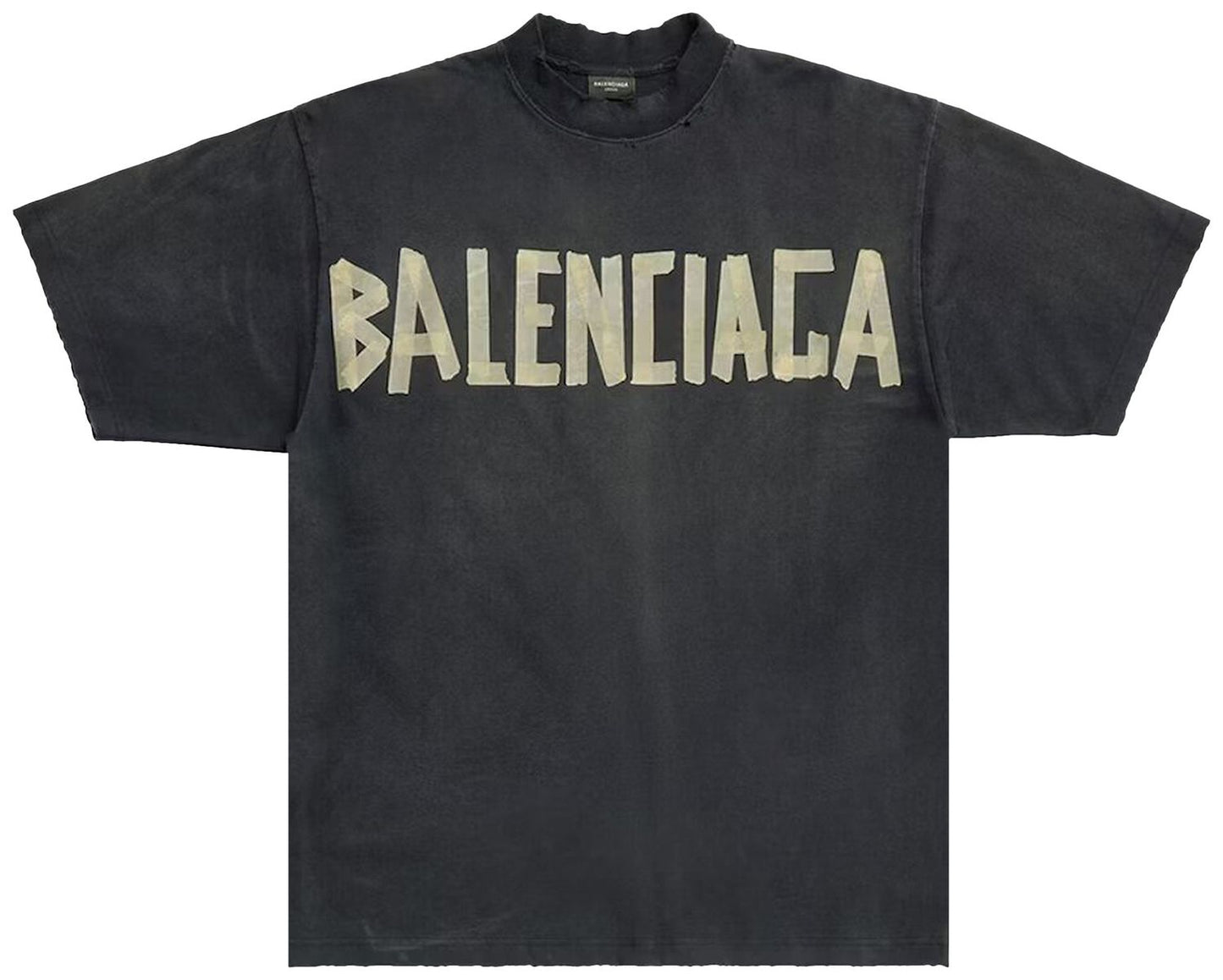 Balenciaga ‘Tape-Type’ Medium-Fit T-Shirt (Black)