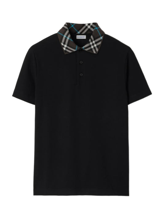 Burberry Checked Short Sleeved Polo Shirt