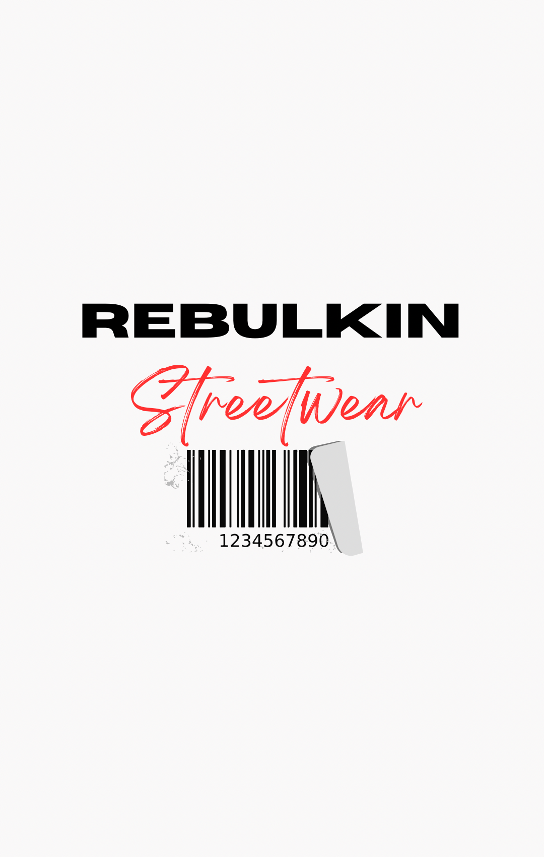 Rebulkin Streetwear logo with a barcode on a white background