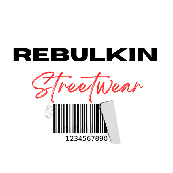 Rebulkin Streetwear logo with a barcode on a white background